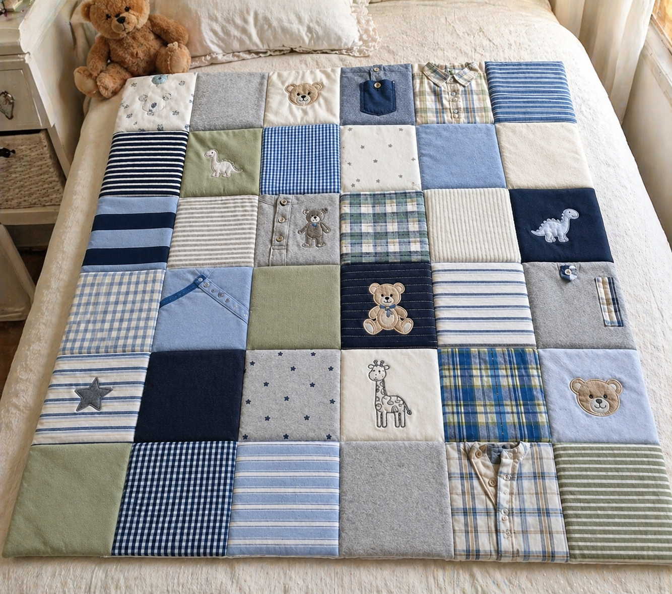 Copertina patchwork con i tuoi vestiti- creazione personalizzata